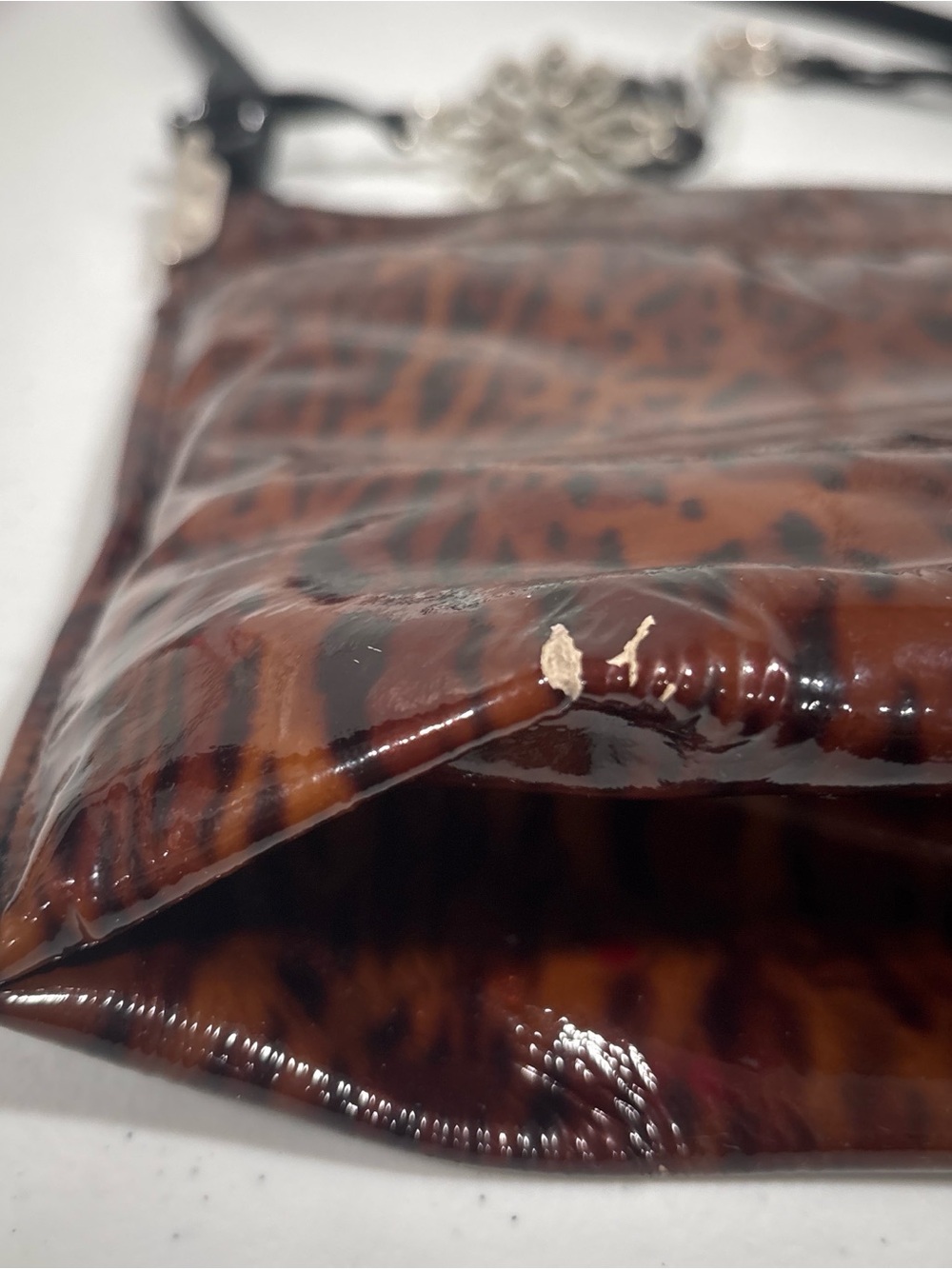 Brighton Brown Leopard-Print Crossbody with Black Strap & Tassel - Picture 6 of 11